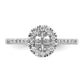 14k White Gold 1/3 Ct. Lab Grown Diamond VS/SI+ G+ 1/2 Ct. Center Oval Halo Engagement Ring