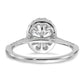 14k White Gold 3/8 Ct. Lab Grown Diamond VS/SI+ G+ 1 Ct. Center Oval Halo Engagement Ring