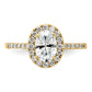 14k Yellow Gold 3/8 Ct. Lab Grown Diamond VS/SI+ G+ 1 Ct. Center Oval Halo Engagement Ring