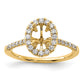 14k Yellow Gold 3/8 Ct. Lab Grown Diamond VS/SI+ G+ 1 Ct. Center Oval Halo Engagement Ring