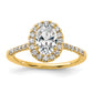 14k Yellow Gold 3/8 Ct. Lab Grown Diamond VS/SI+ G+ 1 Ct. Center Oval Halo Engagement Ring