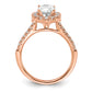 14k Rose Gold 1/2 Ct. Lab Grown Diamond VS/SI+ G+ 1 1/2 Ct. Center Oval Halo Engagement Ring