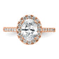 14k Rose Gold 1/2 Ct. Lab Grown Diamond VS/SI+ G+ 1 1/2 Ct. Center Oval Halo Engagement Ring