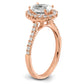 14k Rose Gold 1/2 Ct. Lab Grown Diamond VS/SI+ G+ 1 1/2 Ct. Center Oval Halo Engagement Ring