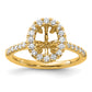 14k Yellow Gold 1/2 Ct. Lab Grown Diamond VS/SI+ G+ 1 1/2 Ct. Center Oval Halo Engagement Ring