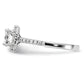 14K White Gold Lab Grown Diamond VS/SI+ G+ Cushion Halo Semi-mount Engagement R