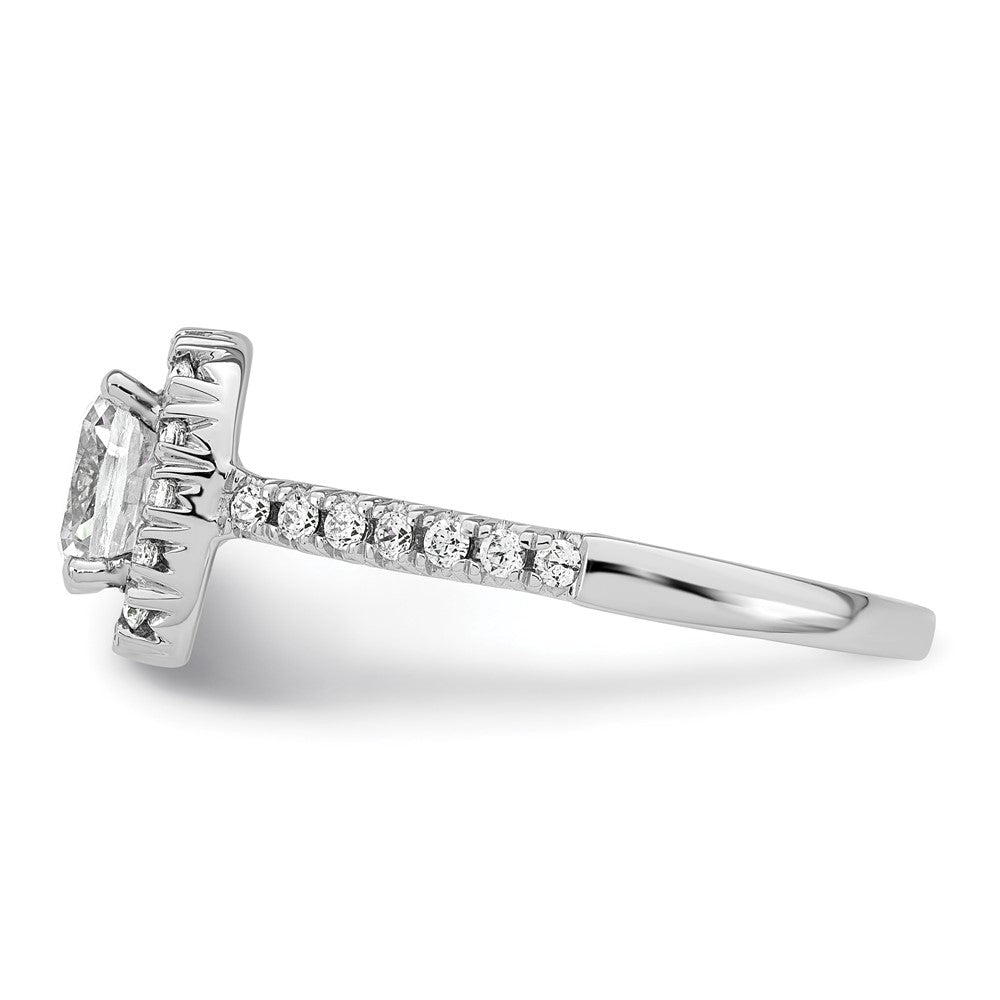 Platinum Lab Grown Diamond VS/SI+ G+ Cushion Halo Engagement R