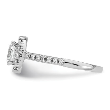 Platinum Lab Grown Diamond VS/SI+ G+ Cushion Halo Semi-mount Engagement R