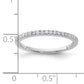 14k White Gold 1/5 Ct. Lab Grown Diamond VS/SI+ G+ Wedding Band Ring