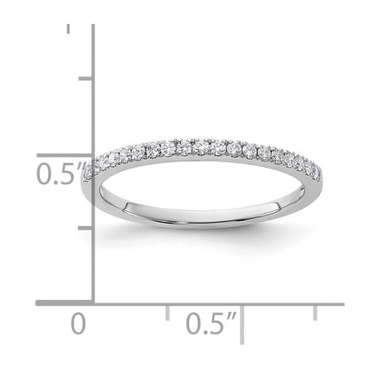 14k White Gold 1/5 Ct. Lab Grown Diamond VS/SI+ G+ Wedding Band Ring