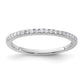 14k White Gold 1/5 Ct. Lab Grown Diamond VS/SI+ G+ Wedding Band Ring