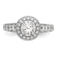 14k White Gold 3/4 Ct. Lab Grown Diamond VS/SI+ G+ 3/4 Ct. Center Round Engagement Ring