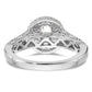 14k White Gold 3/4 Ct. Lab Grown Diamond VS/SI+ G+ 3/4 Ct. Center Round Engagement Ring