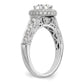 14k White Gold 3/4 Ct. Lab Grown Diamond VS/SI+ G+ 3/4 Ct. Center Round Engagement Ring