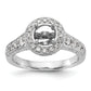 14k White Gold 3/4 Ct. Lab Grown Diamond VS/SI+ G+ 3/4 Ct. Center Round Engagement Ring