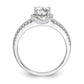 14k White Gold 1/3 Ct. Lab Grown Diamond VS/SI+ G+ 3/4 Ct. Center Round Engagement Ring