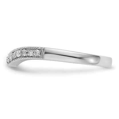 14k White Gold 1/6 Ct. Lab Grown Diamond VS/SI+ G+ Wedding Band Ring