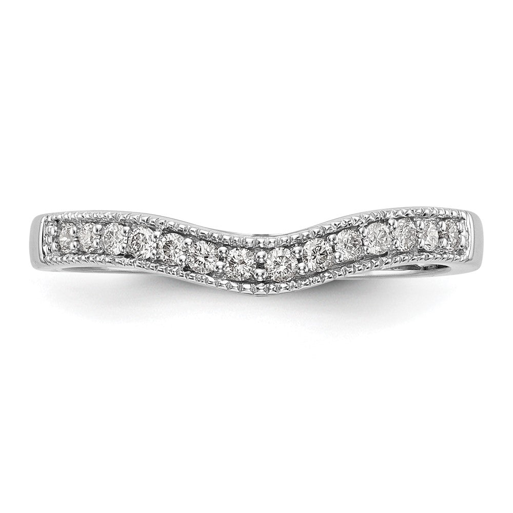 14k White Gold 1/6 Ct. Lab Grown Diamond VS/SI+ G+ Wedding Band Ring