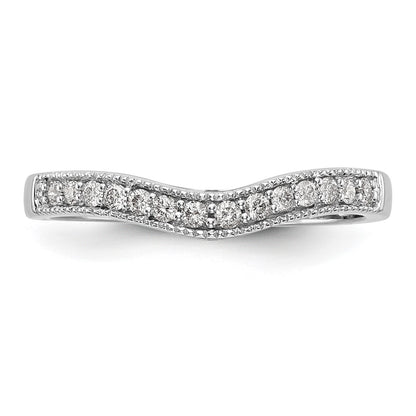 14k White Gold 1/6 Ct. Lab Grown Diamond VS/SI+ G+ Wedding Band Ring