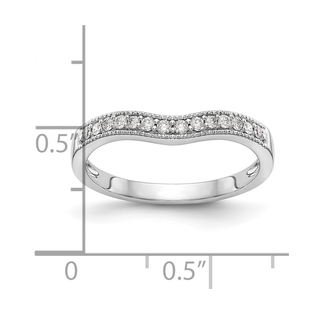 14k White Gold 1/6 Ct. Lab Grown Diamond VS/SI+ G+ Wedding Band Ring