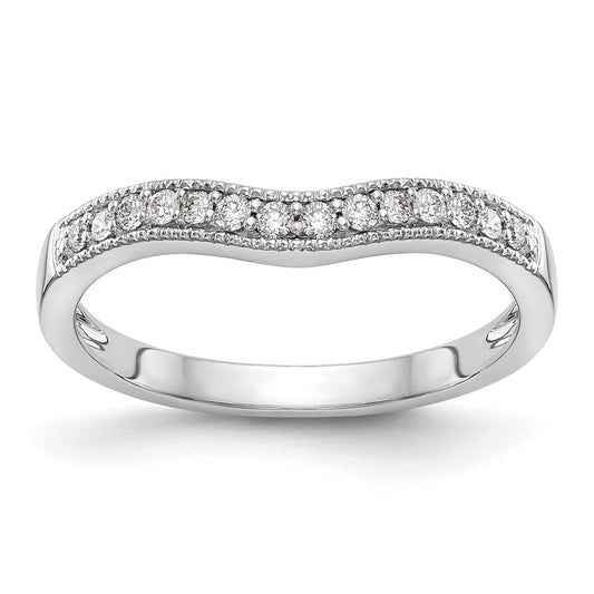 14k White Gold 1/6 Ct. Lab Grown Diamond VS/SI+ G+ Wedding Band Ring