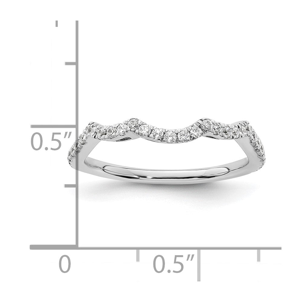 14k White Gold 1/3 Ct. Lab Grown Diamond VS/SI+ G+ Wedding Band Ring