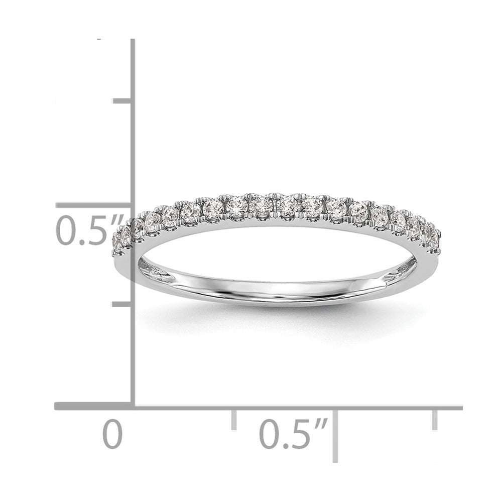 14k White Gold 1/5 Ct. Lab Grown Diamond VS/SI+ G+ Wedding Band Ring