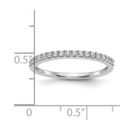 14k White Gold 1/5 Ct. Lab Grown Diamond VS/SI+ G+ Wedding Band Ring