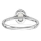 14k White Gold 3/4 Ct. Lab Grown Diamond VS/SI+ G+ Oval Halo Engagement Ring