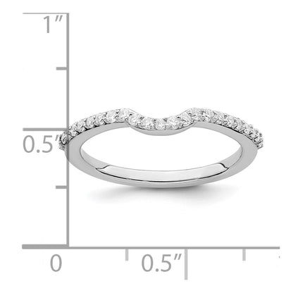 14K White Gold True Origin 1/4 Carat Lab Grown Diamond Vs/Si D E F Wedding Band