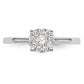 14K White Gold Lab Grown VS/SI+ G+ Diamond Cluster Engagement Ring