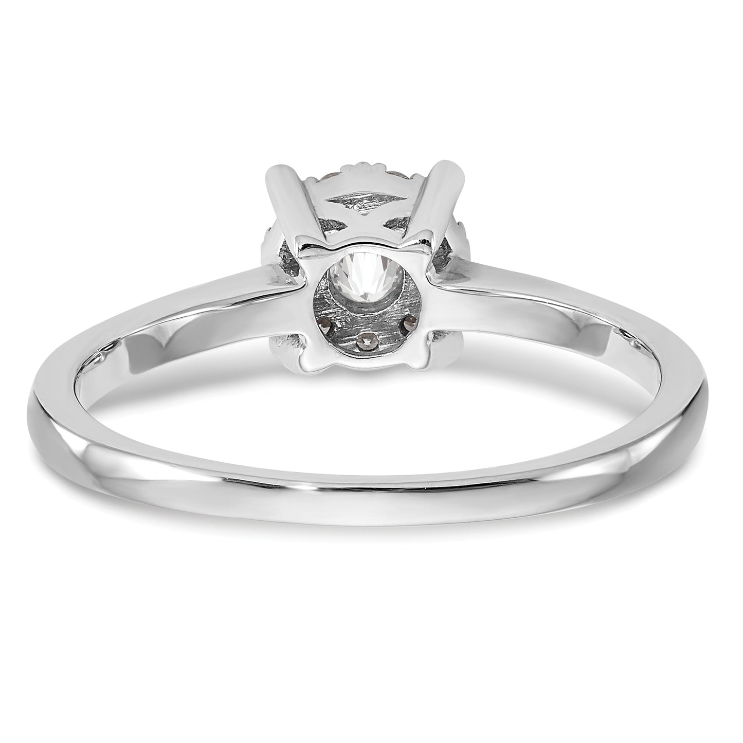 14K White Gold Lab Grown VS/SI+ G+ Diamond Cluster Engagement Ring