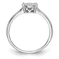 14K White Gold Lab Grown VS/SI+ G+ Diamond Cluster Engagement Ring