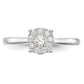 14K White Gold Lab Grown VS/SI+ G+ Diamond Cluster Engagement Ring