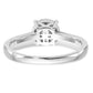 14K White Gold Lab Grown VS/SI+ G+ Diamond Cluster Engagement Ring