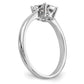 14K White Gold Lab Grown VS/SI+ G+ Diamond Cluster Engagement Ring