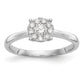 14K White Gold Lab Grown VS/SI+ G+ Diamond Cluster Engagement Ring