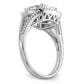 14k White Gold 1 Ct. Lab Grown Diamond VS/SI+ G+ Cluster Engagement Ring