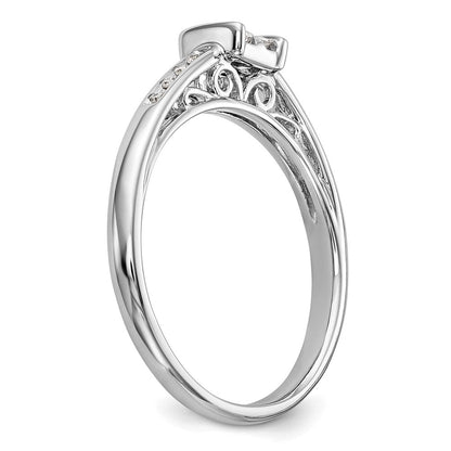 14K White Gold Complete Real Diamond Cluster Engagement Ring