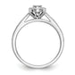 10K White Gold Lab Grown VS/SI FGH Diamond Cluster Engagement Ring