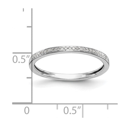 14k White Gold 1/6 Ct. Lab Grown Diamond VS/SI+ G+ Set of Two Wedding Band Rings