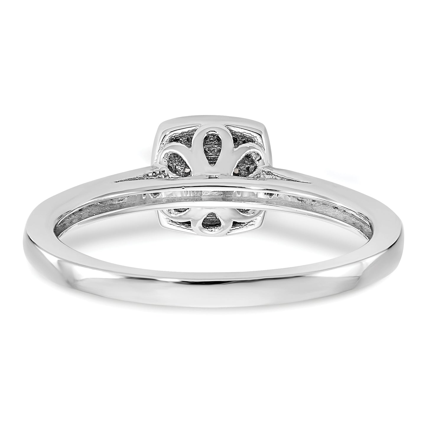 14k White Gold 1/5 Ct. Lab Grown Diamond VS/SI+ G+ Cluster Engagement Ring