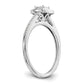 14k White Gold 1/5 Ct. Lab Grown Diamond VS/SI+ G+ Cluster Engagement Ring