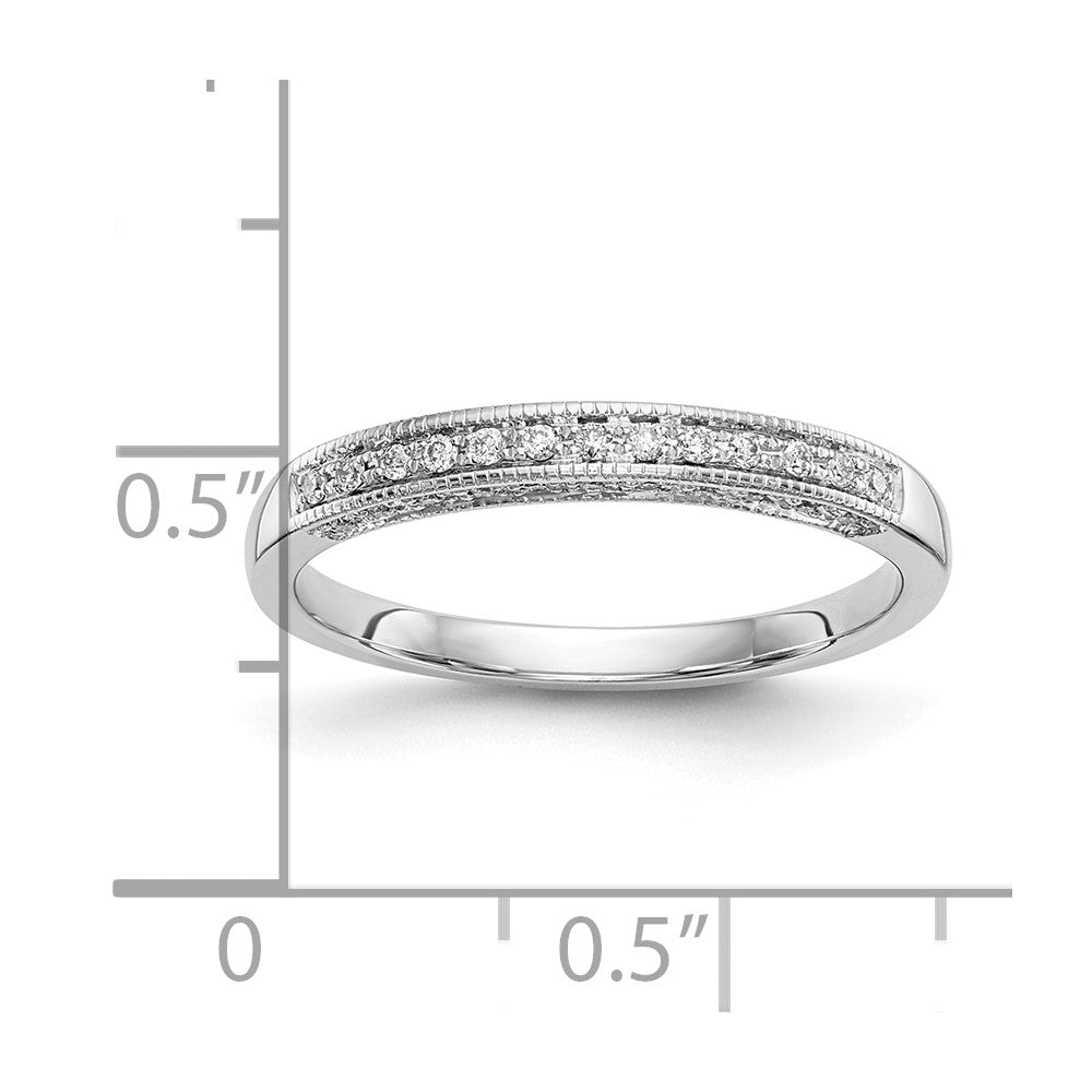 14k White Gold 1/6 Ct. Lab Grown Diamond VS/SI+ G+ Wedding Band Ring