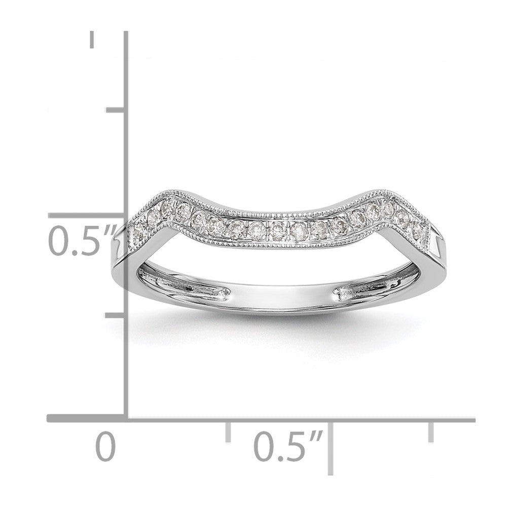 14k White Gold 1/10 Ct. Lab Grown Diamond VS/SI+ G+ Wedding Band Ring