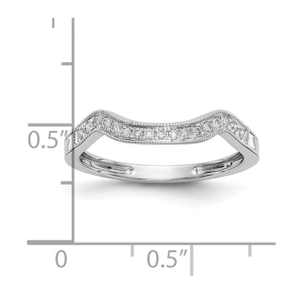 14k White Gold 1/10 Ct. Lab Grown Diamond VS/SI+ G+ Wedding Band Ring