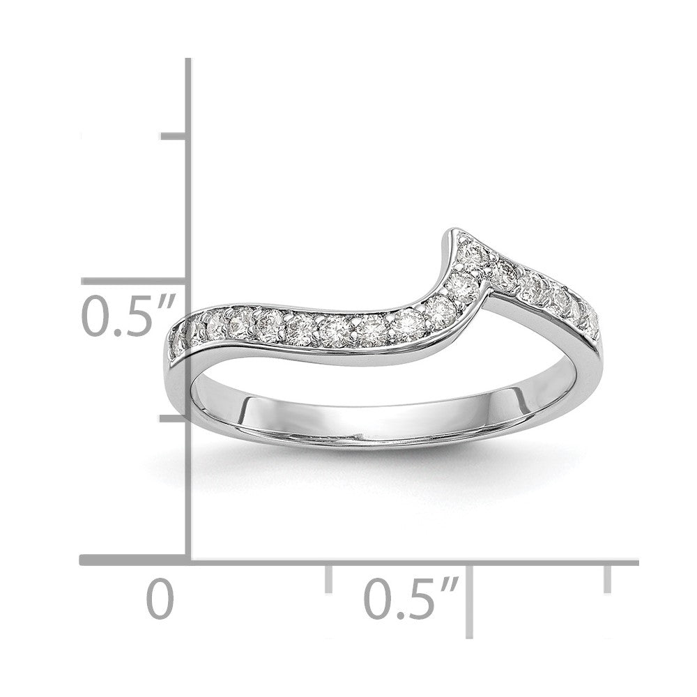 14k White Gold 1/5 Ct. Lab Grown Diamond VS/SI+ G+ Wedding Band Ring