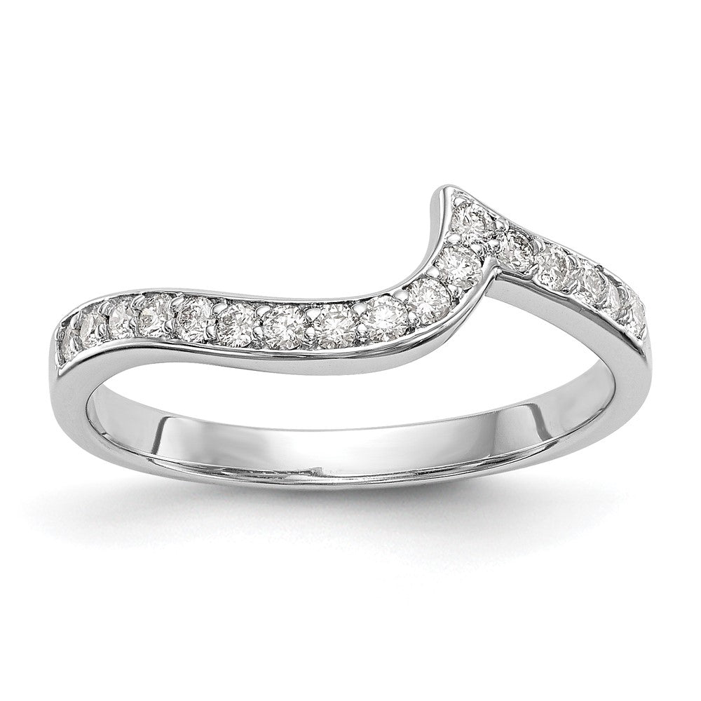 14k White Gold 1/5 Ct. Lab Grown Diamond VS/SI+ G+ Wedding Band Ring