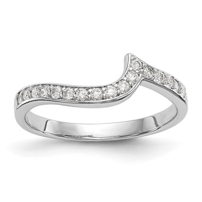 14k White Gold 1/5 Ct. Lab Grown Diamond VS/SI+ G+ Wedding Band Ring