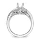 14k White Gold 1/3 Ct. Lab Grown Diamond VS/SI+ G+ 3/4 Ct. Round Center Engagement Ring